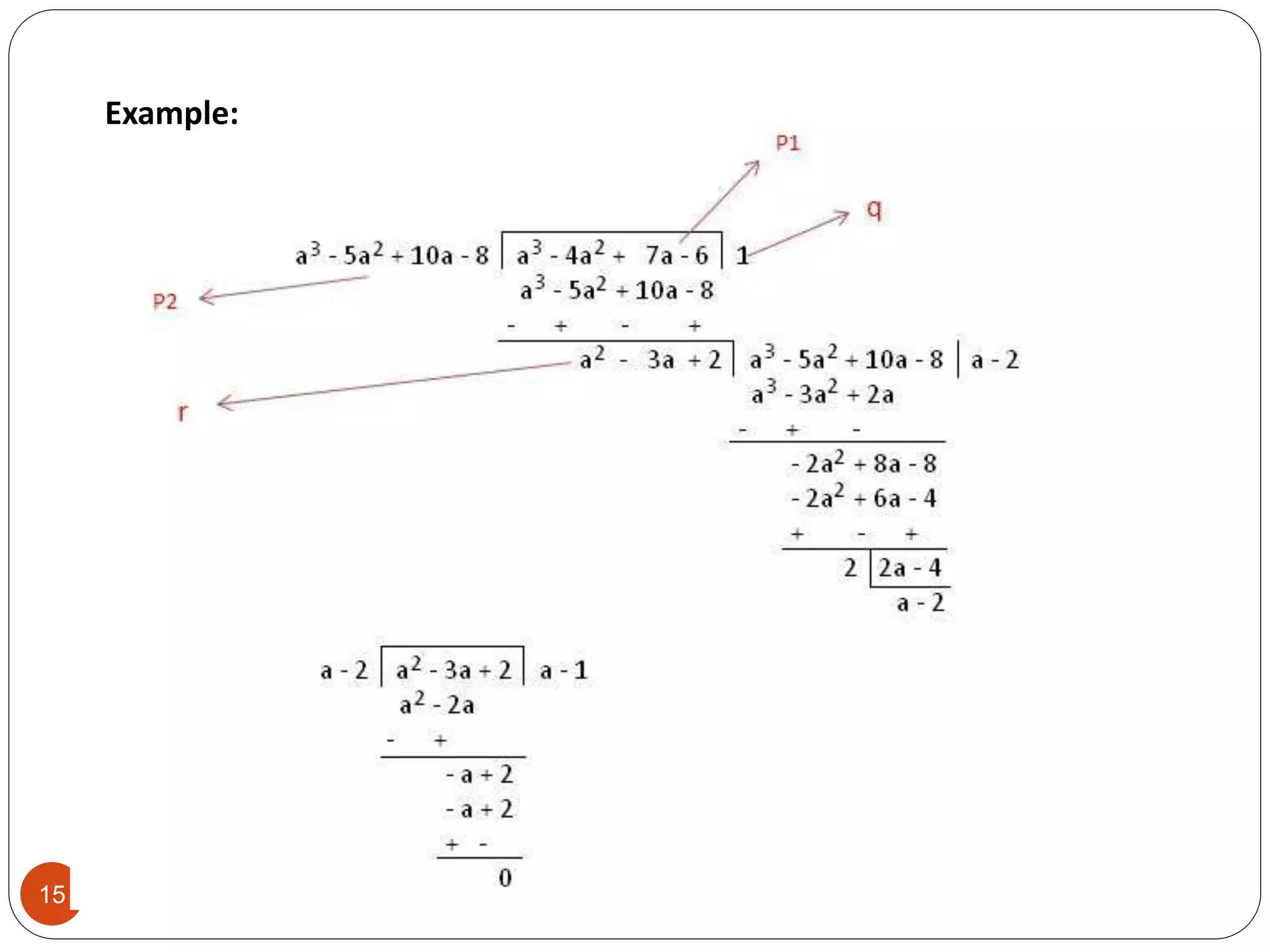 Eucledian algorithm for gcd of integers and polynomials | PPTX ...