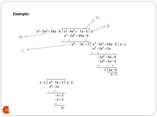Eucledian algorithm for gcd of integers and polynomials | PPT