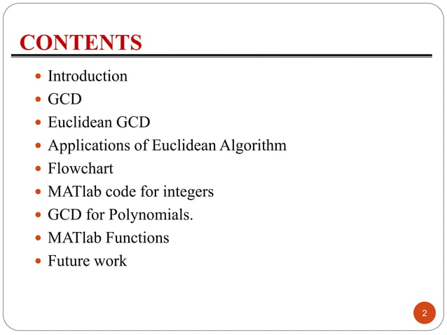 Eucledian algorithm for gcd of integers and polynomials | PPT