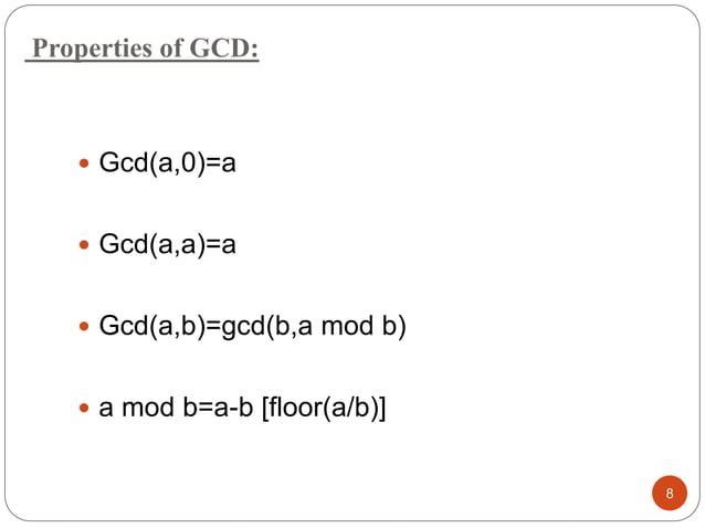 Eucledian algorithm for gcd of integers and polynomials | PPT