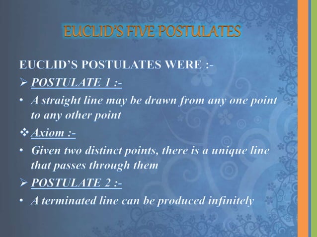 Euclid and his contribution in development of math | PPT