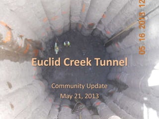 euclidcreek.blogspot.com
Euclid Creek Tunnel
Community Update
May 21, 2013
 