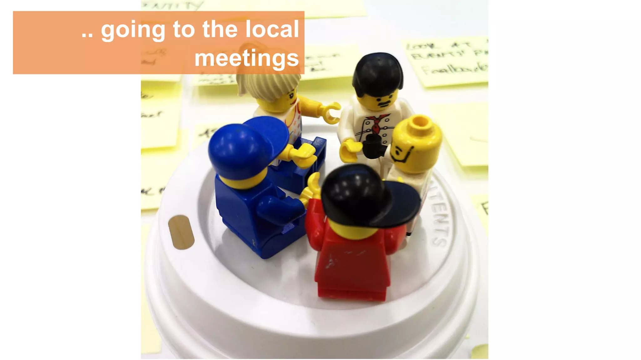 .. going to the local
meetings

 