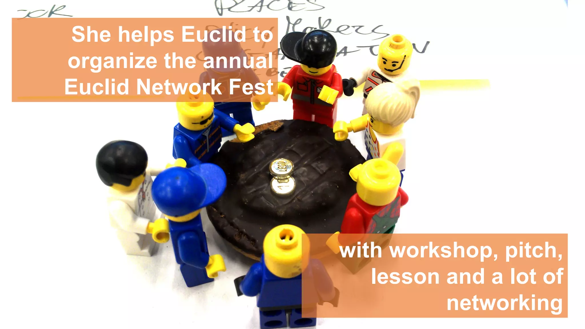 She helps Euclid to
organize the annual
Euclid Network Fest

with workshop, pitch,
lesson and a lot of
networking

 