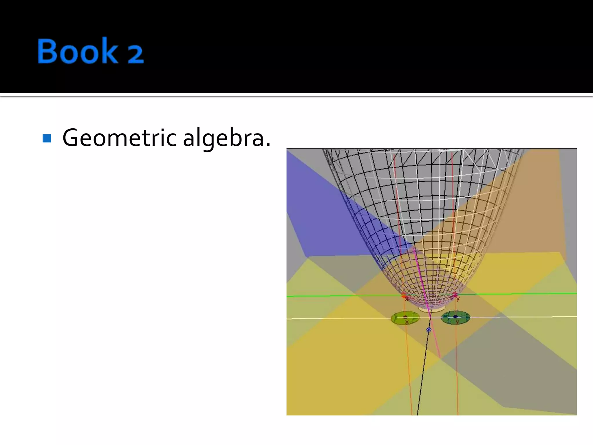 Geometric algebra.
 