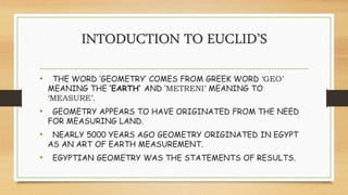 Euclid Geometry Class 9 Ppt