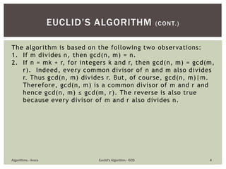 Euclid's Algorithm for Greatest Common Divisor - Time Complexity ...