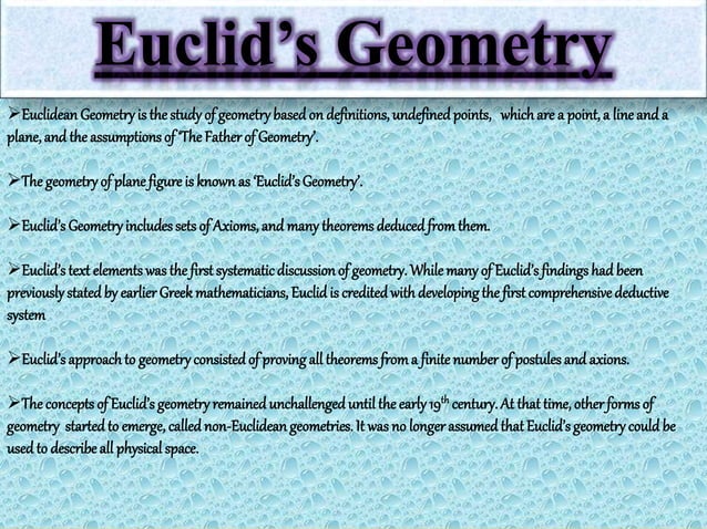 Euclid's geometry | PPTX