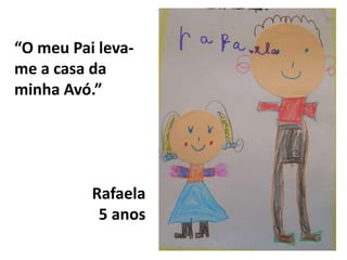 “O meu Pai leva-me a casa da minha Avó.”                Rafaela                 5 anos