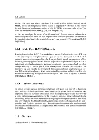 Efficient Planning and Offline Routing Approaches for IP Networks | PDF
