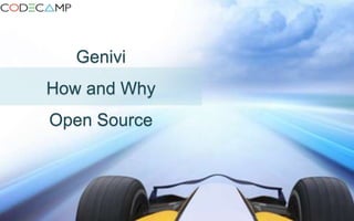 Genivi
How and Why
Open Source
 