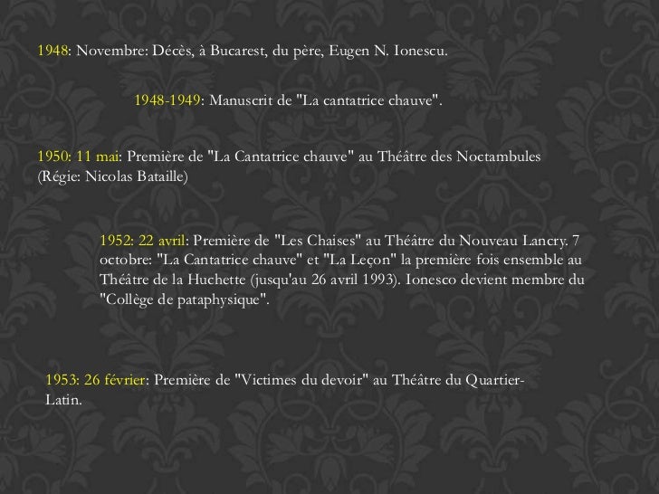 Pere De La Cantatrice Chauve En 7 Lettres