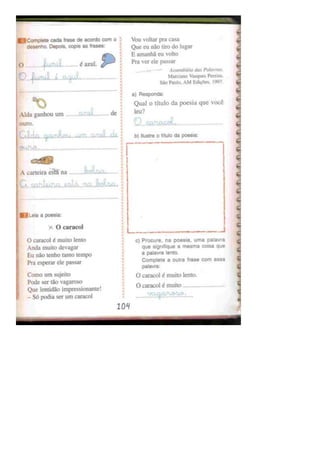 Eu gosto de ler (português)