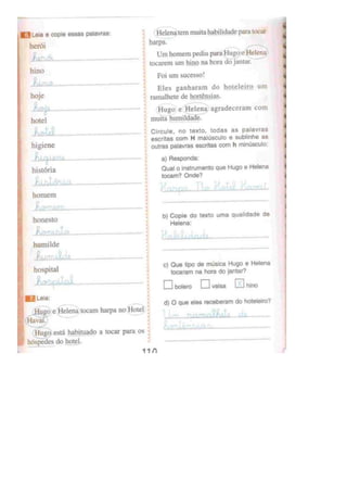 Eu gosto de ler (português)