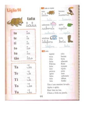 Eu gosto de ler (português)