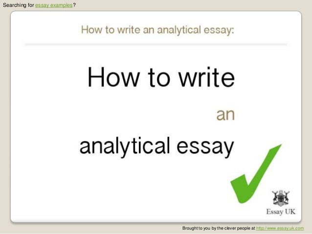 how to write an analytical essay on an essay