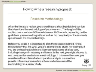 methodology essay example