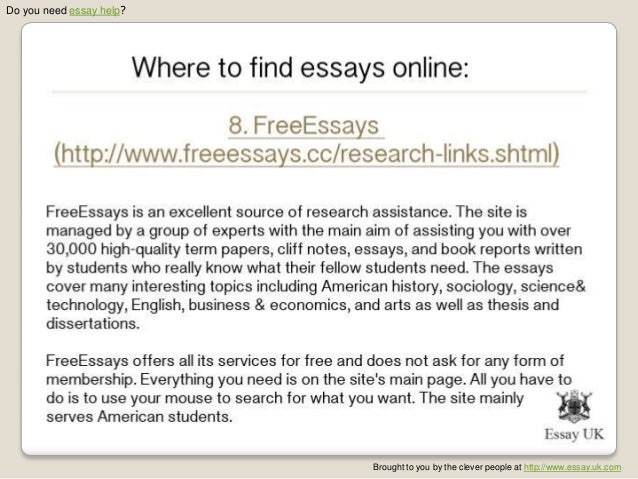 Find essays online
