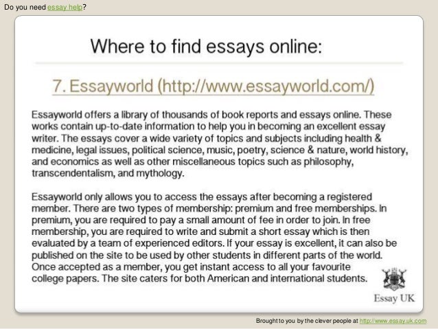 Where to buy essays online