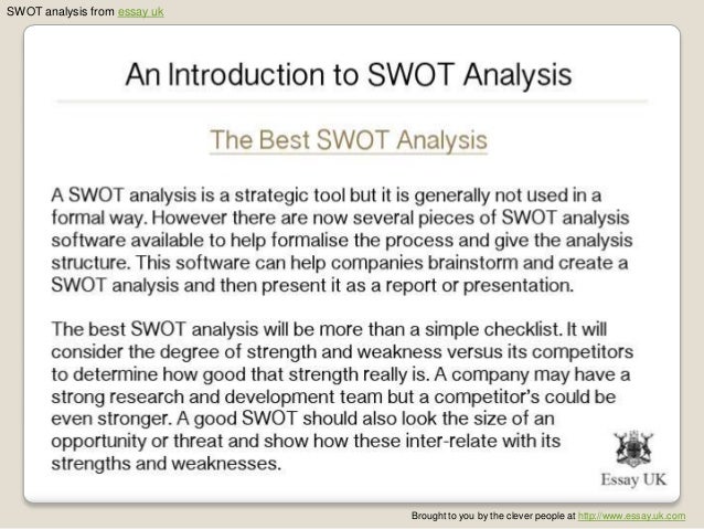 the introduction to an analytical essay should an introduction to swot analysis essay sample