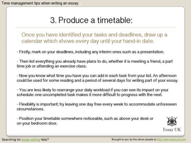 Tips for timed essay writing