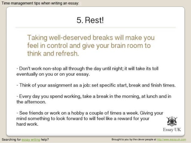 Essay time management