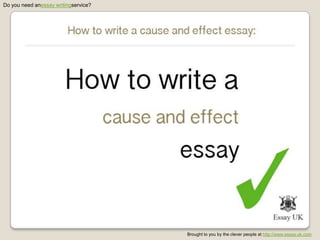 how to write a cause and effect essay powerpoint