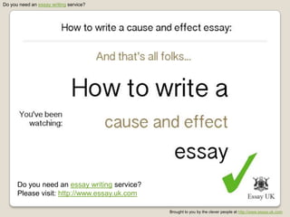 cause effect writing
