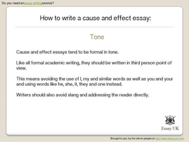 How to Write a Cause and Effect Essay - UkEssaysWriter