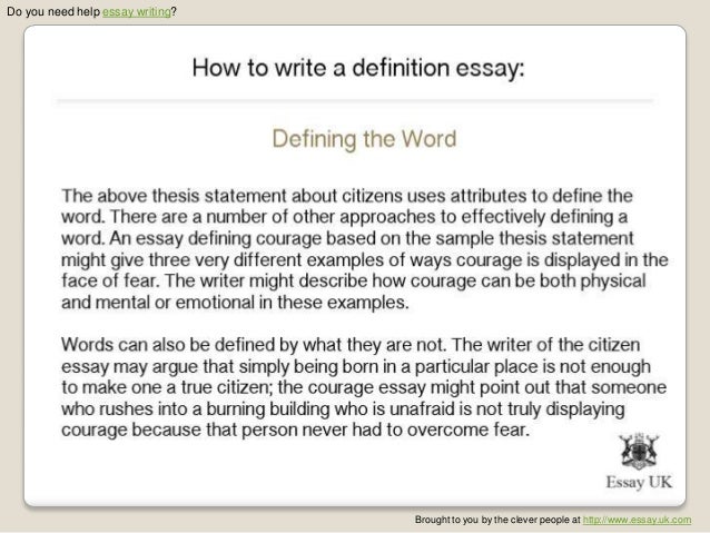 How to write a definition essay