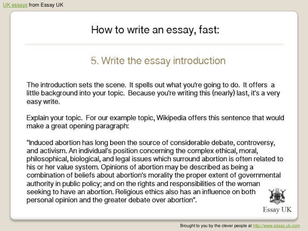 How To Write An Essay, Fast Essay Writing Help