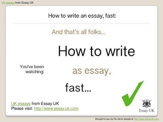 how to write a good essay fast