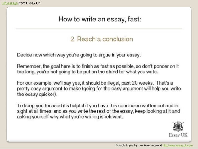How we write an essay quickly