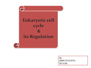 Eukaryotic cell
cycle
&
its Regulation

By
SHRUTI GUPTA
NCAAH

 