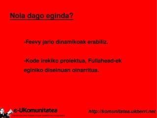 e-UKomunitatearen aurkezpena