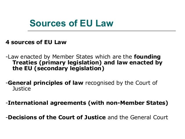 Eu Law And The Relations With National Legislation Ies April 2017 Mk