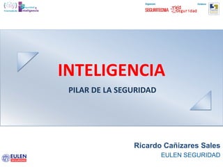 INTELIGENCIA
Ricardo Cañizares Sales
EULEN SEGURIDAD
PILAR DE LA SEGURIDAD
 
