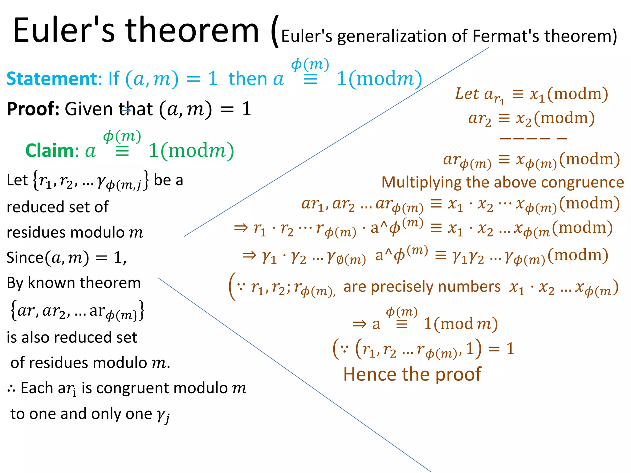 Euler Fermat Theorem pptx