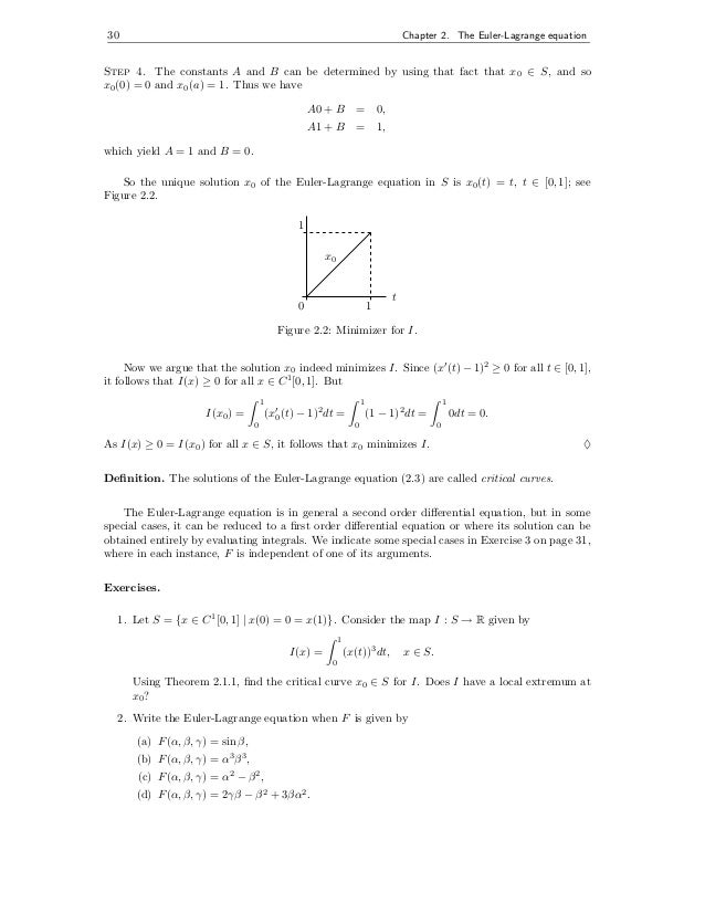 Euler lagrange equation