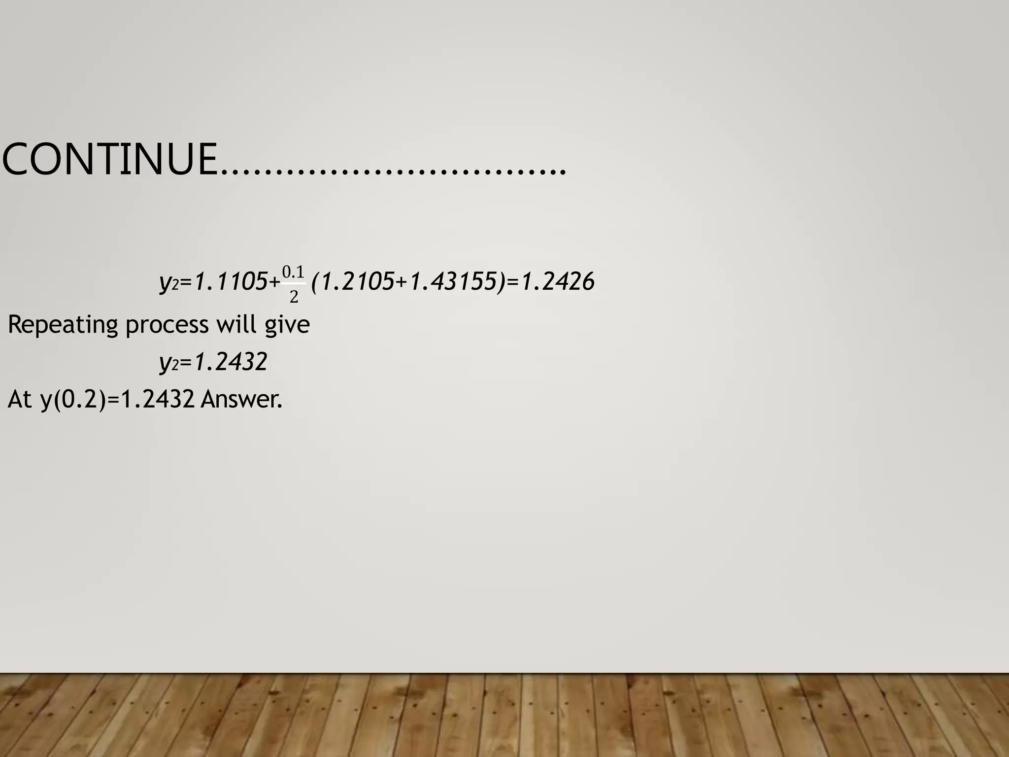 Euler and improved euler method pptx