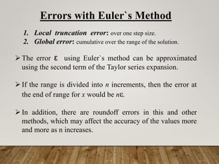 Euler and improved euler method | PPTX | Physics | Science