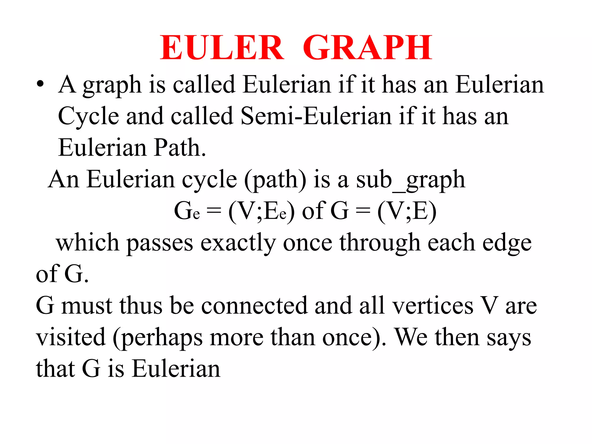 Euler graph | PPTX | 3-D Graphics | Computer Software and Applications