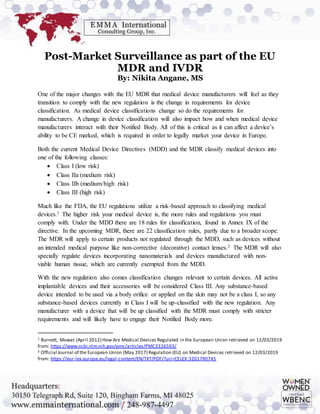 Post-Market Surveillance as part of the EU MDR and IVDR | DOCX