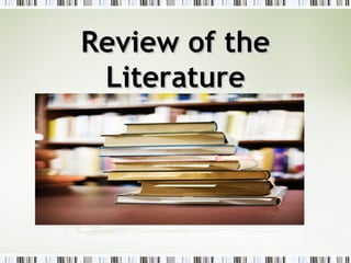 Review of theReview of the
LiteratureLiterature
 
