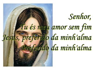 Senhor,
      Tu és meu amor sem fim
Jesus, preferido da minh'alma
       Preferido da minh'alma
 