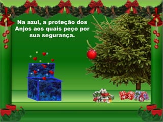 Na azul, a proteção dos
Anjos aos quais peço por
  Na azul, a proteção dos Anjos aos quais
     sua segurança.
  Peço por sua segurança.
 
