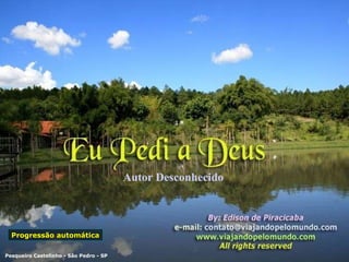 Pesqueiro Castelinho - São Pedro - SP Autor Desconhecido Progressão automática 
