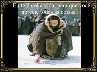    Eu te darei a vida, para que você aprecie todas as coisas.   