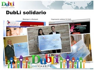 Blessings in a Backpack DubLi solidario Organización solidaria On Earth 