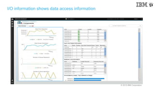 © 2015 IBM Corporation
I/O information shows data access information
 